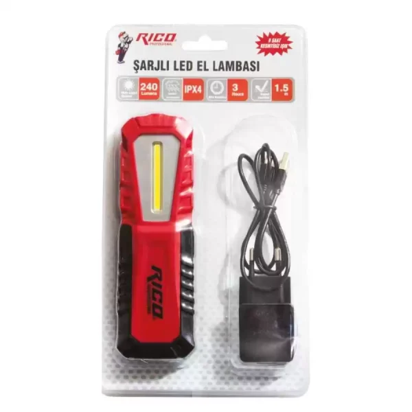 Rico Şarjlı Mıknatıslı Led Lamba 240 Lümen - 013-Rc0037