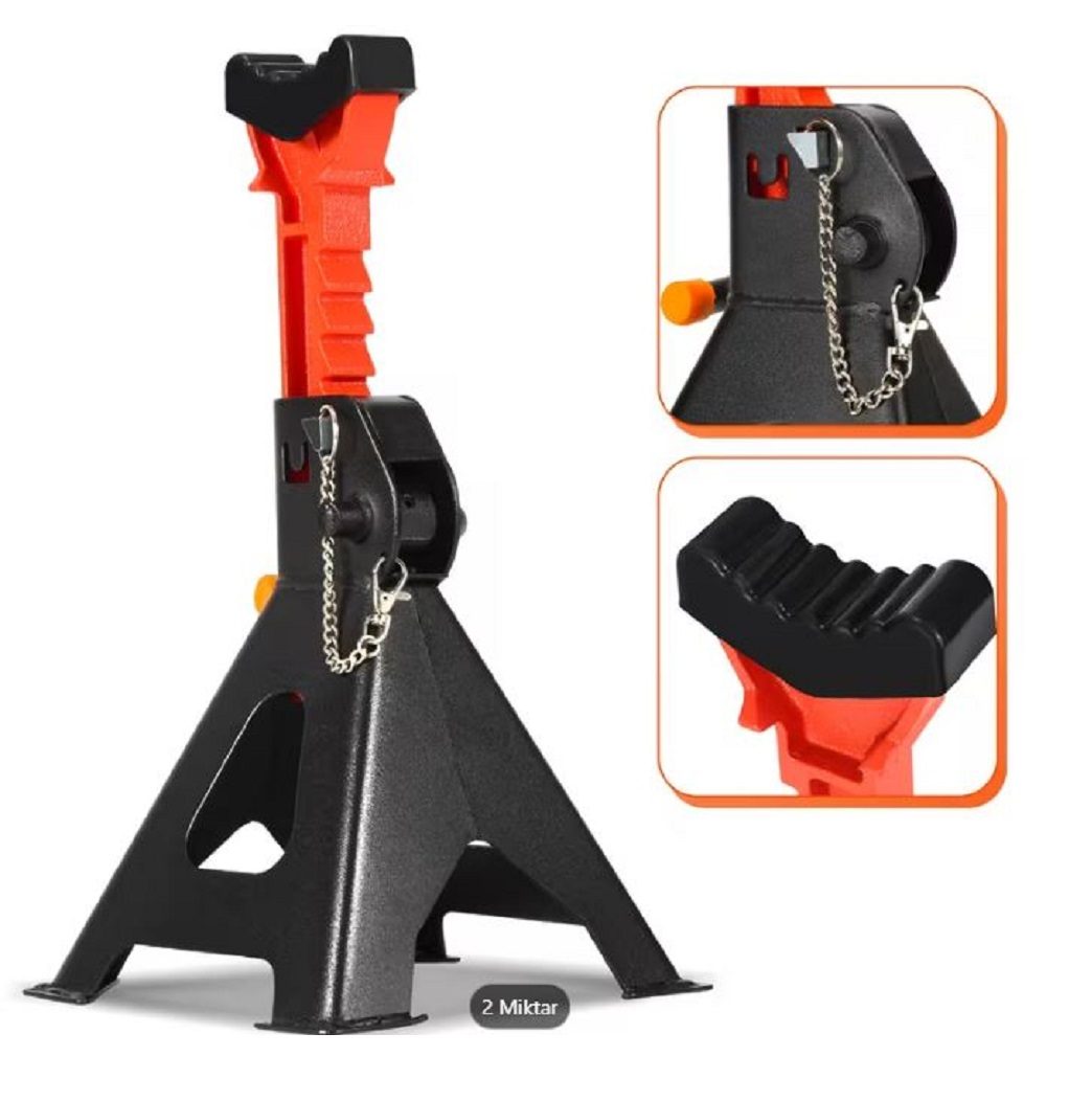 Rico 3 Ton 4 Ayaklı Kriko Standı - 013-Rc6028 Rico 3 Ton 4 Ayaklı Kriko Standı Araba Araç Sehpası 2 Adet