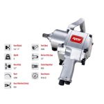 Rico 1'' Çift Çekiç Kısa Havalı Somun Sökme Sıkma 2000Nm