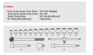 Rico 3/4 19 Parça 6 Köşe Ağır Lokma Takımı Seti - 006-Rc1021