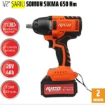 Rico 1/2 20V 4Ah Şarjlı Somun Sökme Sıkma Makinesi 650Nm