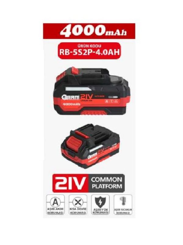 ARM Şarj Cihazı Yedek Lion Akü Batarya 4Ah 21V