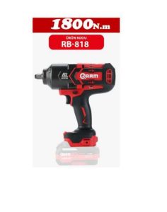 ARM 1/2 Şarjlı Darbeli Bijon Lastik Sökme Sıkma Tabancası (Aküsüz) 1800 N.m - RB-818E ARM 1/2 Şarjlı Darbeli Bijon Lastik Sökme Sıkma Tabancası (Aküsüz) 1800 N.m - RB-818E
