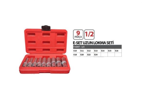 ARM  1/2 Uzun E Lokma Takımı Seti 10 Parça