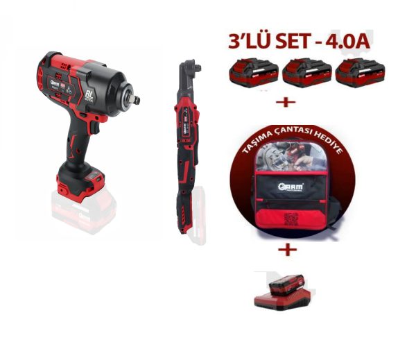ARM 1/2 Somun Sökme Sıkma 1800 Nm 818 1/2 Şarjlı Cırcır JB120
