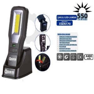 ARM Şarjlı Led Lamba Mıknatıslı 550 Lümen ULV Mor Işık