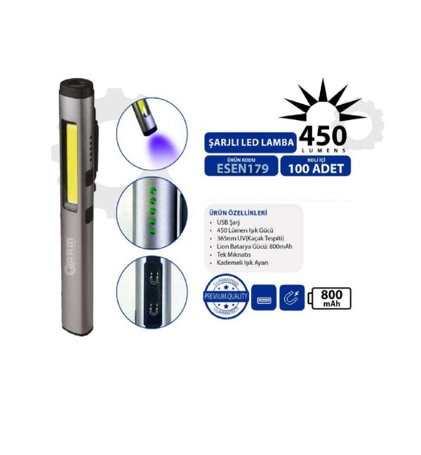 ARM Kalem Led Lamba Ultra Viyole Işık 450 Lümen ESEN179