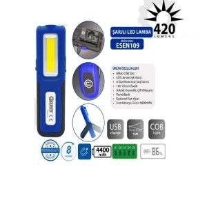 ARM Şarjlı Led Lamba Mıknatıslı Fener 420 Lümen