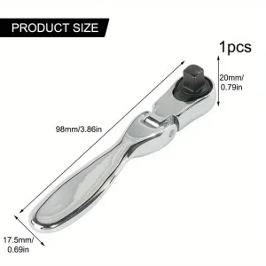 Rico 1/4 Mafsallı Bits Tutuculu Mini Cırcır Kolu - 007-RC2009