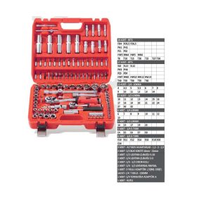 ARM Profesyonel 108 Parça Lokma Takımı Seti | 1/2 ve 1/4 Cırcırlı Anahtar Uç Seti