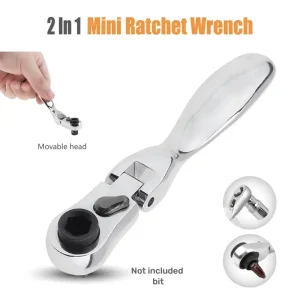 Rico 1/4 Mafsallı Bits Tutuculu Mini Cırcır Kolu