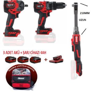 Arm Şarjlı Set 1/2 850Nm Somun Sökme 1/2 Şarjlı Cırcır 4Ah
