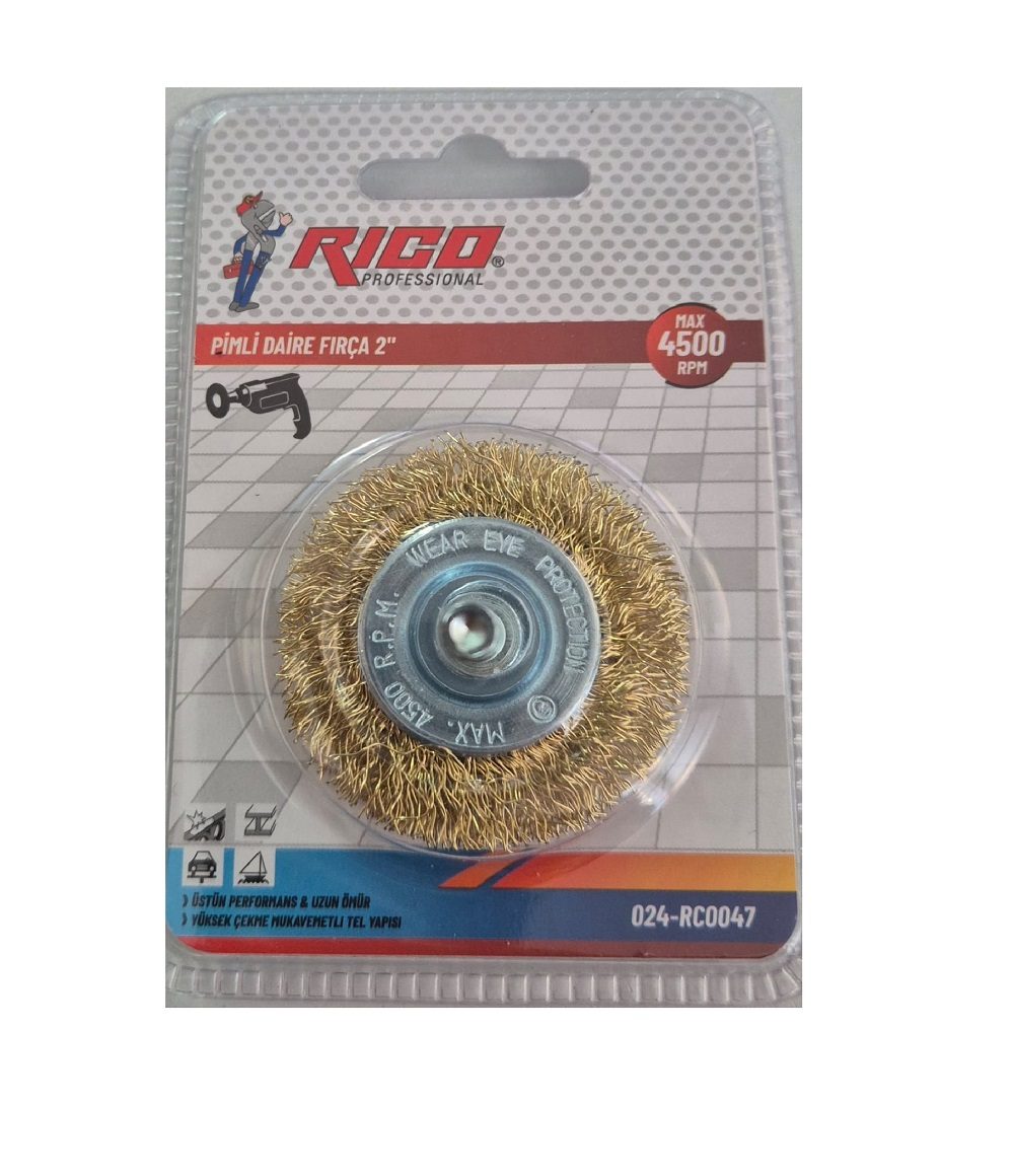 Rico Pimli Daire Tel Fırça 50Mm - 024-Rc0047 Rico Pimli Daire Tel Fırça 50Mm