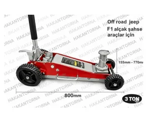 Friko 3 Ton Hidrolik Kriko Alçak Profil - Ly1012