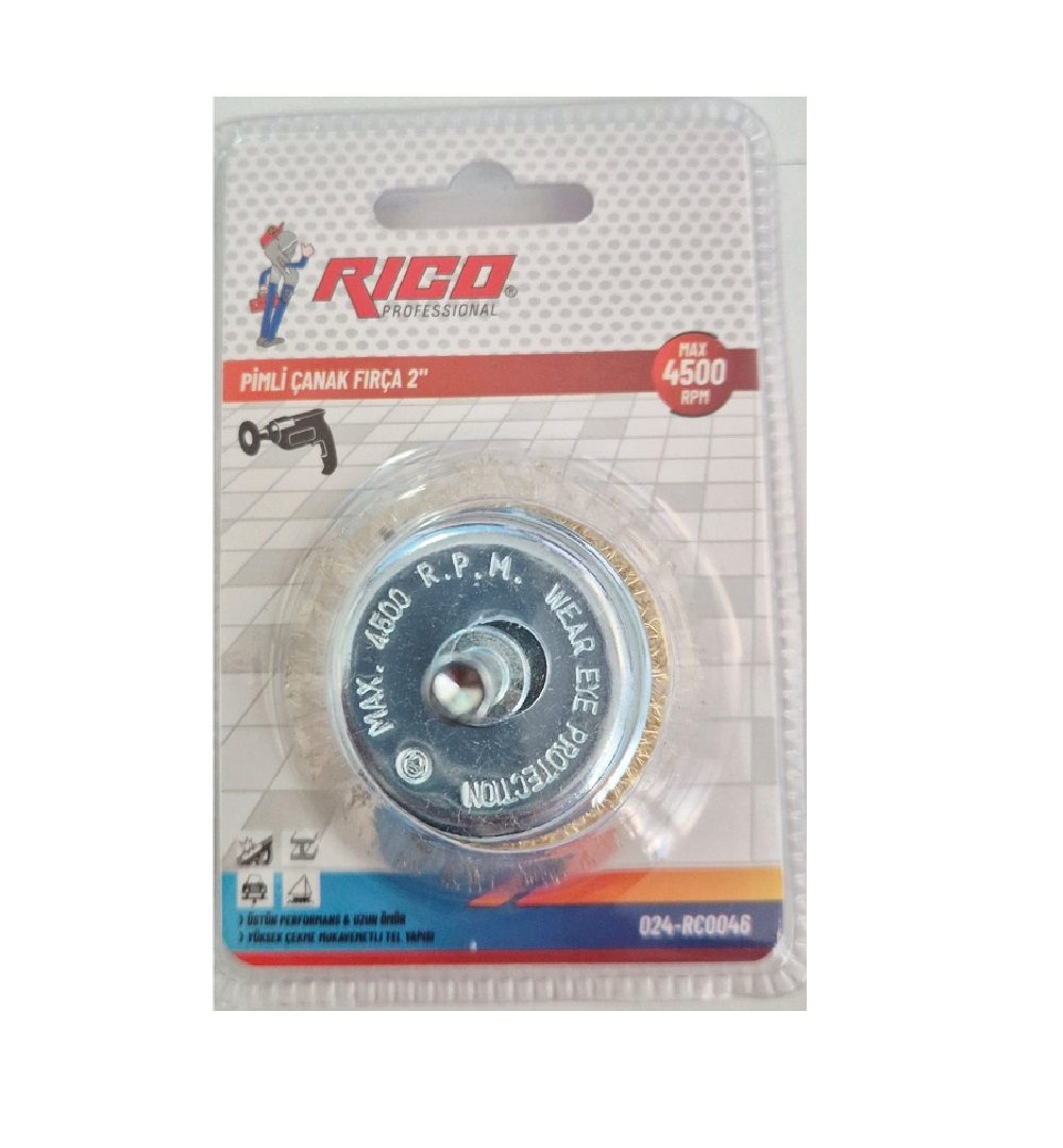 Rico Pimli Çanak Fırça 50Mm - 024-Rc0046 Rico Pimli Çanak Fırça 50Mm