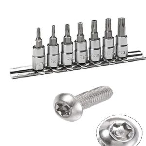 Retta 5 Köşe 1/4 Lokmalı Delikli Torx Takımı 7 Parça