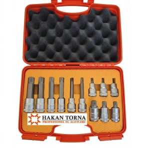 Rico 12 Parça 1/2 M Tipi Lokmalı Bits Torx Uç Seti Takımı