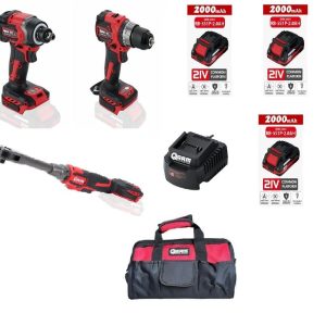 Rico - Arm 1/2 Somun Sökme Sıkma Matkap Seti Cırcır Seti 2Ah Rb-Sd2108-W Rb-Db2102T Rb Jl100Al