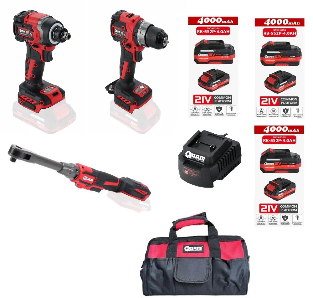 Arm 1/2 Somun Sökme Sıkma Matkap Seti - Rb8094Ah Arm 1/2 Somun Sökme Sıkma Matkap Seti + Cırcır Seti – Rb-Sd2108-W / Rb-Db2102T / Rb Jl100Al