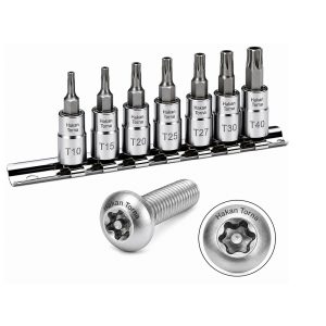 Retta 5 Köşe 1/4 Lokmalı Delikli Torx Takımı 7 Parça