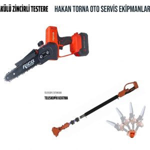Rico Şarjlı Zincirli Testere  Testere için Teleskopik Uzatma Kolu