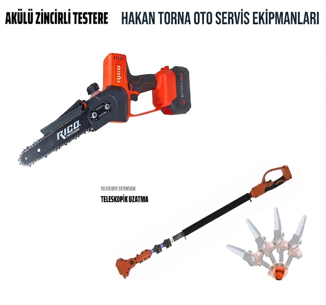 Rico Şarjlı Zincirli Testere Testere Için Teleskopik Uzatma Kolu - 028-Re0002-1 Rico Şarjlı Zincirli Testere Testere Için Teleskopik Uzatma Kolu